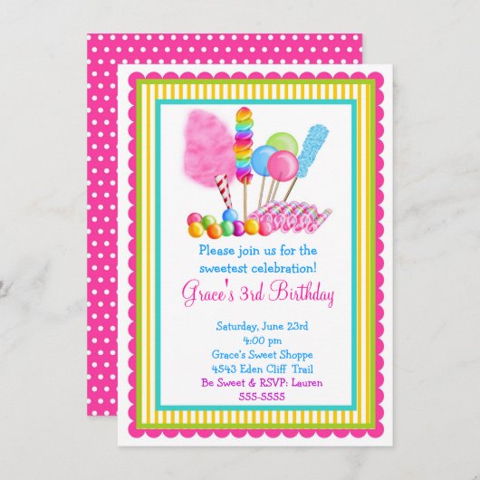 Snoep Circus Kaart (Voorkant / Achterkant)