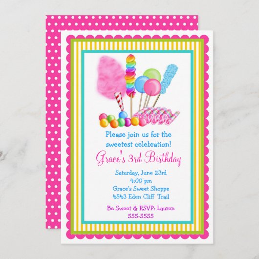 Snoep Circus Kaart (Voorkant / Achterkant)