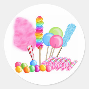 Snoep Circus Ronde Sticker