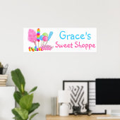 Snoep Circus Sweet Shoppe Banner Poster (Thuiskantoor)