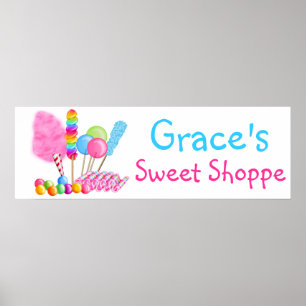 Snoep Circus Sweet Shoppe Banner Poster