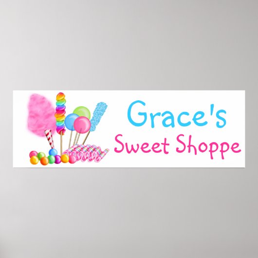 Snoep Circus Sweet Shoppe Banner Poster (Voorkant)
