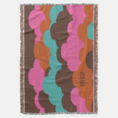 Snoep Clouds aangepast monogram deken gooien (Voorkant Verticaal)