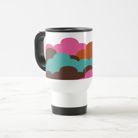 Snoep Clouds aangepaste monogram-mokken Reisbeker (Voorkant links)