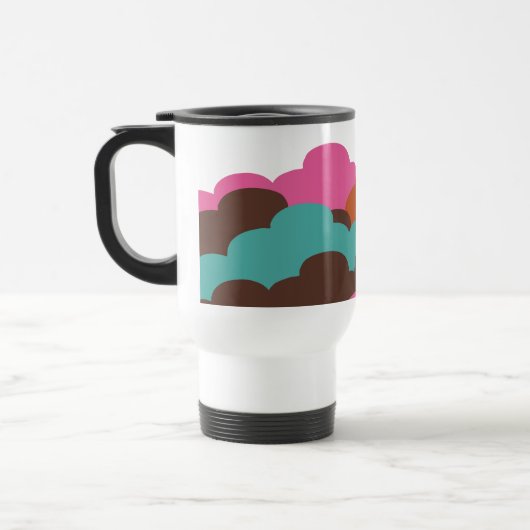 Snoep Clouds aangepaste monogram-mokken Reisbeker (Links)