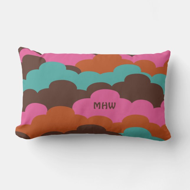 Snoep Clouds aangepaste monogram werpt kussens (Voorkant)