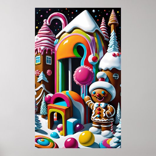 Snoep-Coated Christmas Greeter - Ken Gage Art Poster (Voorkant)