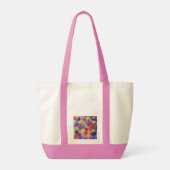 Snoep Colored Flowers Canvas tas (Achterkant)