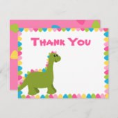 Snoep Colors Dino Bedankkaart (Voorkant / Achterkant)
