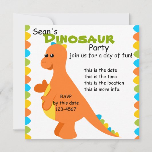 Snoep Colors Dino Kaart (Voorkant)