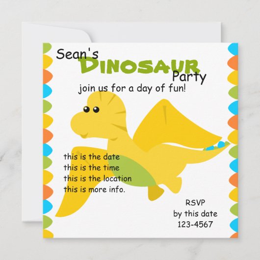 Snoep Colors Dino Kaart (Voorkant)
