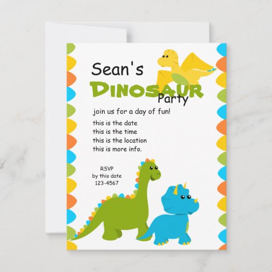 Snoep Colors Dino Kaart (Voorkant)
