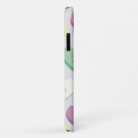 Snoep conversatie harten met bewerkbare tekst Case-Mate iPhone case (Achterkant/rechts)