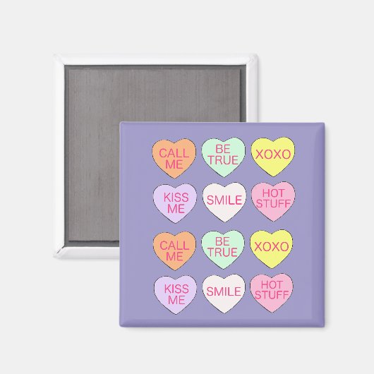 Snoep Conversation Heart Love Valentijnsdag Magneet (Voorkant / Achterkant)