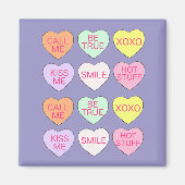 Snoep Conversation Heart Love Valentijnsdag Magneet (Voorkant)