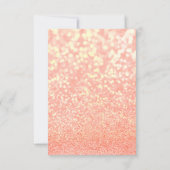 Snoep Coral Gold Glitter Champaign Foxier Sparkly Kaart (Achterkant)