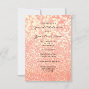 Snoep Coral Gold Glitter Champaign Foxier Sparkly Kaart