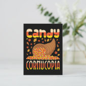 Snoep Cornucopia Candy Corn Halloween Briefkaart (Staand voorkant)