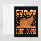 Snoep Cornucopia Candy Corn Halloween Briefkaart (Voorkant / Achterkant)