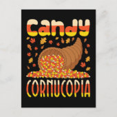 Snoep Cornucopia Candy Corn Halloween Briefkaart (Voorkant)