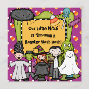 Snoep Corny Halloween Party Invitation Kaart