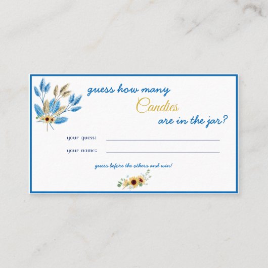 Snoep count challenge plaatskaartje (Voorkant)