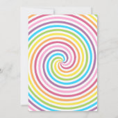 Snoep Counter Land Pink Birthday Uitnodiging (Achterkant)