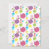 Snoep Counter Land Roze Verjaardagsuitnodiging Kaart (Achterkant)