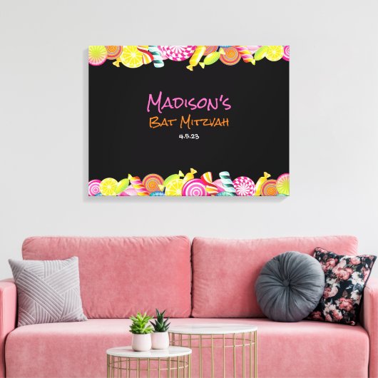 SNOEP COUTURE Bat MitzvahSign In Memory Board Canvas Afdruk (Insitu (Woonkamer))