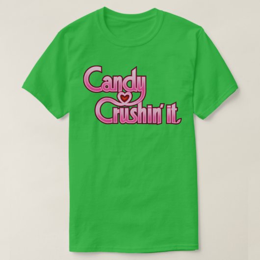 SNOEP CRUSHIN IT roze T-shirt (Design voorkant)