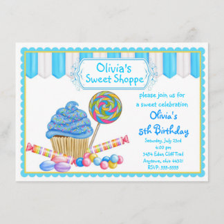 Snoep Cupcake-uitnodigingen Kaart