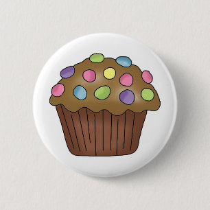 Snoep cupcakes ronde button 5,7 cm