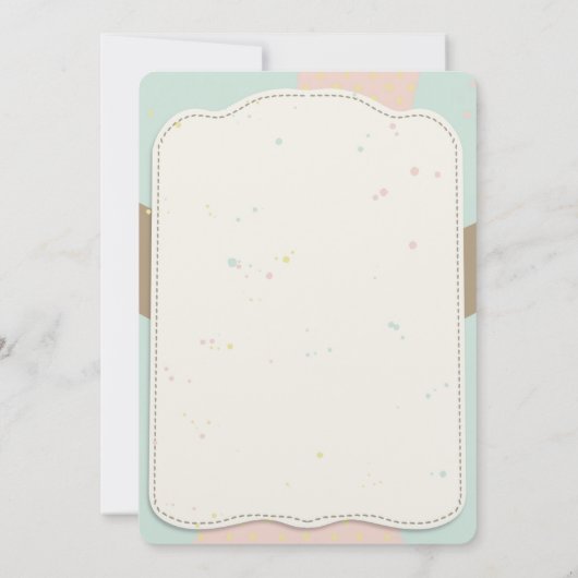 Snoep Cute Beer 1e verjaardag Uitnodiging (Achterkant)