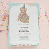 Snoep Cute Beer 1e verjaardag Uitnodiging