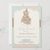 Snoep Cute Beer Baby shower Invitation Kaart (Voorkant)