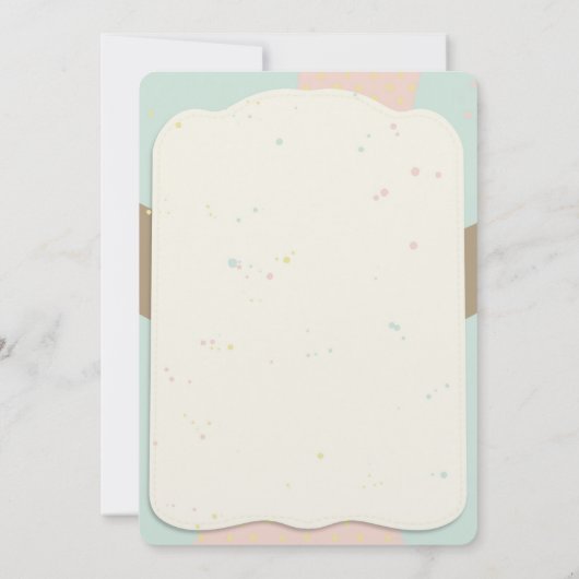 Snoep Cute Beer First Birthday Uitnodiging (Achterkant)