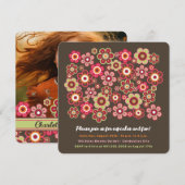 Snoep Daisies Bloom Kids Verjaardagsfotouitnodigin Kaart (Voorkant / Achterkant)