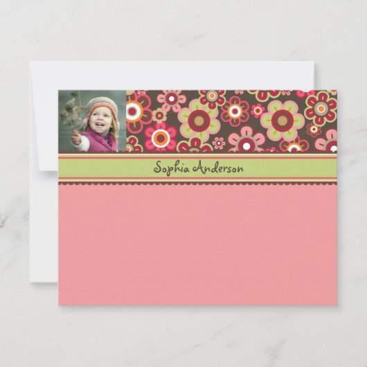 Snoep Daisies Bloom Kinder Hartelijk dank Bedankkaart (Voorkant)