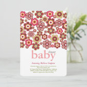 Snoep Daisies Flowers Blooms Baby shower nodigt ui Kaart (Staand voorkant)