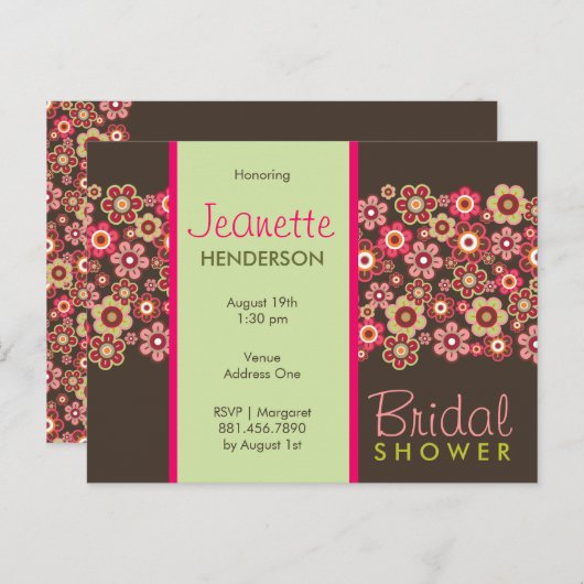 Snoep Daisies Pattern Vrijgezellenfeest Briefkaart (Voorkant / Achterkant)