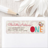 Snoep Damask Chick Girl 1ste verjaardag Etiket (Insitu)