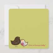 Snoep Damask Chicks Cute Baby shower Party Invite Kaart (Achterkant)