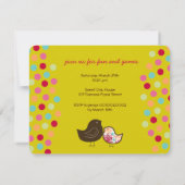 Snoep Damask Chicks Girl Birthday Party Invitation Kaart (Achterkant)