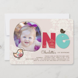 Snoep Damask Chicks Meisje 1e Verjaardagsfeestje U Kaart