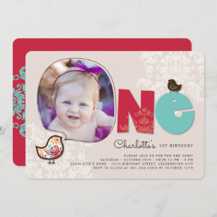 Snoep Damask Chicks Meisje 1e Verjaardagsfeestje U Kaart