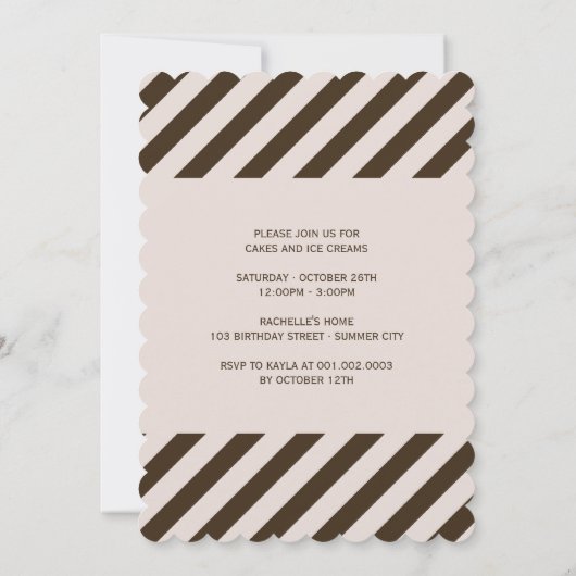 Snoep Damask Vogel Foto Meisje Verjaardagsfeestje  Kaart (Achterkant)