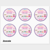 Snoep Dank u wel voor uw partij Ronde Sticker (Vel)