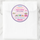 Snoep Dank u wel voor uw partij Ronde Sticker (Tas)