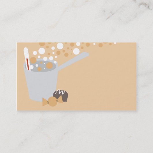 snoep dat chocolade-visitekaartje met kookpot prod visitekaartje (Voorkant)