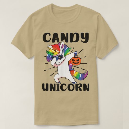 Snoep Design Halloween Unicorn T-shirt (Design voorkant)